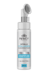 Hyalu Collagen Cleansing Foam with brush – Nevora Clinic Pharma facial cleanser