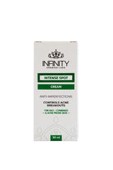 Intense Spot Cream back view – ingredients and spot treatment application guide