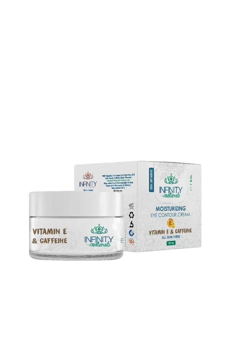 Eye Contour Cream Vitamin E & Caffeine by Nevora Clinic Pharma – anti-puffiness eye cream to reduce dark circles and fine lines