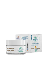 Eye Contour Cream Vitamin E & Caffeine by Nevora Clinic Pharma – anti-puffiness eye cream to reduce dark circles and fine lines