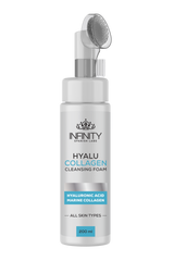 Hyalu Collagen Cleansing Foam with brush – Nevora Clinic Pharma facial cleanser