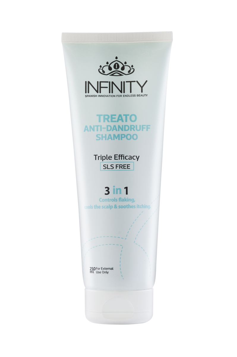 Treato Anti Dandruff Shampoo by Nevora Clinic Pharma – scalp care treatment for flake-free hair