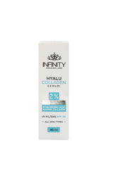 Hyalu Collagen Serum bottle back view – Nevora Clinic Pharma