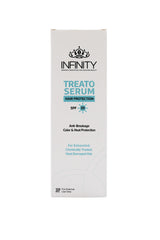 Treato Serum SPF30 packaging and UV protection details